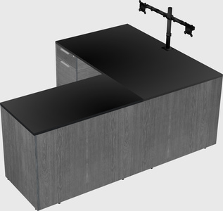 L-shaped office desk