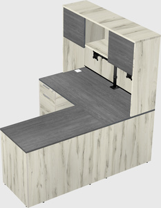 L-shaped office desk