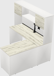 L-shaped office desk