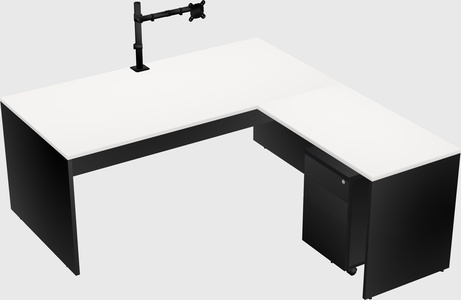 L-shaped office desk