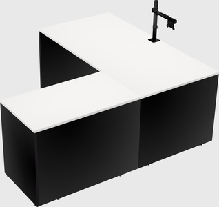 L-shaped office desk