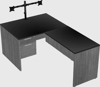 L-shaped office desk