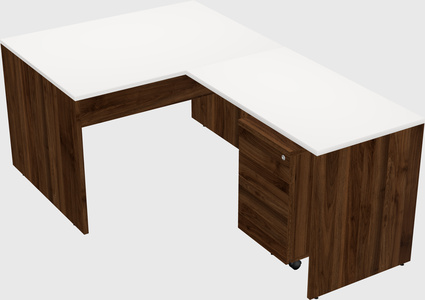 L-shaped office desk