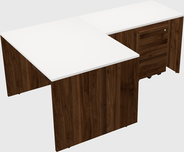 L-shaped office desk