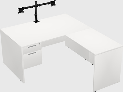 L-shaped office desk