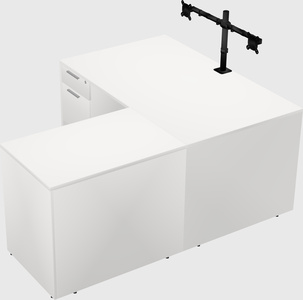 L-shaped office desk