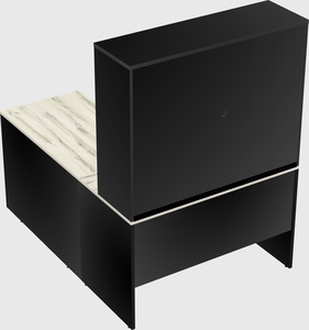 L-shaped office desk