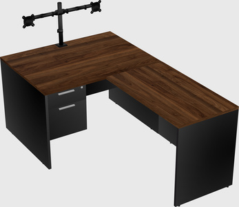 L-shaped office desk