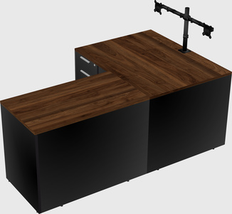 L-shaped office desk