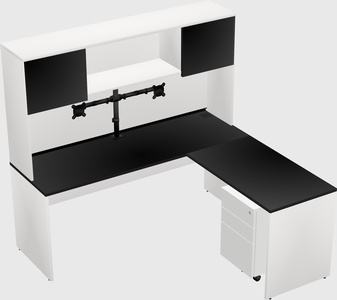 L-shaped office desk