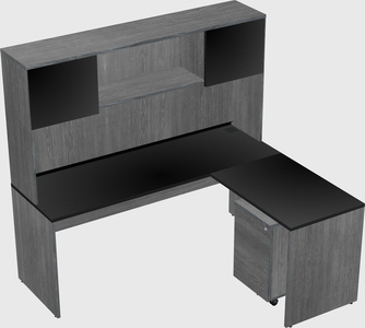 L-shaped office desk