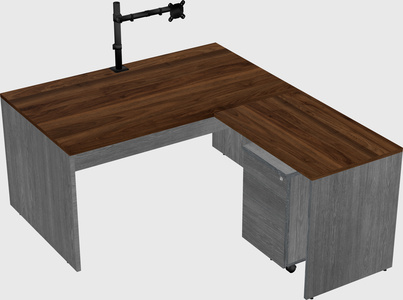 L-shaped office desk