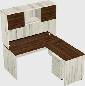 L-shaped office desk