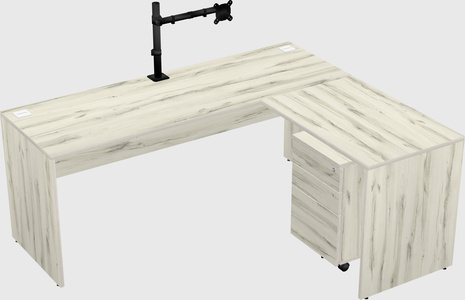 L-shaped office desk