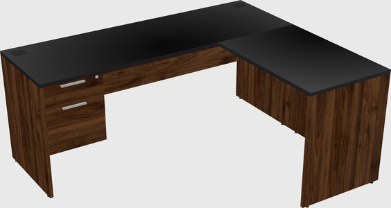 L-shaped office desk