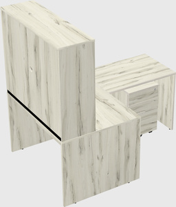 L-shaped office desk