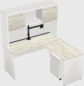 L-shaped office desk