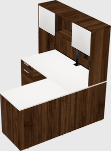 L-shaped office desk