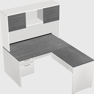 L-shaped office desk