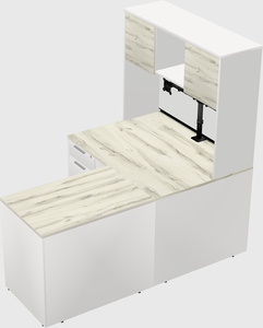 L-shaped office desk