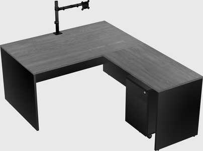 L-shaped office desk