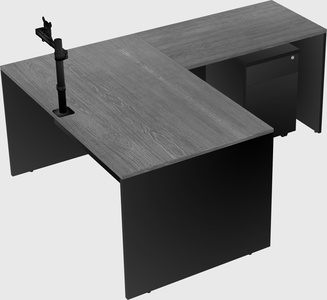 L-shaped office desk