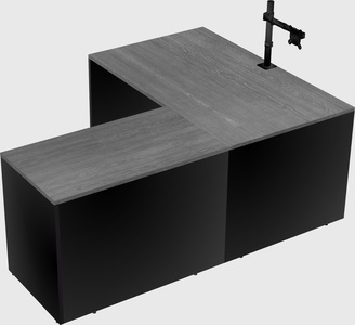 L-shaped office desk