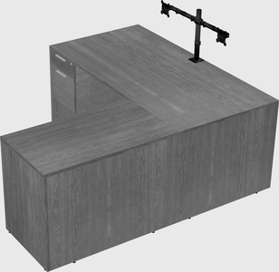 L-shaped office desk