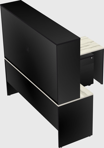 L-shaped office desk