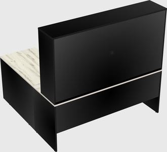 L-shaped office desk