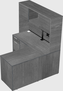 L-shaped office desk