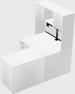 L-shaped office desk