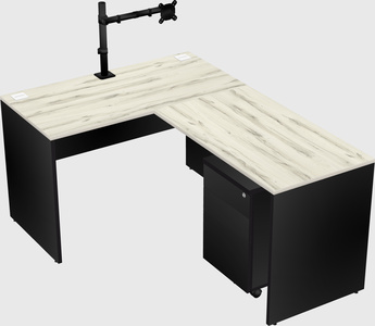 L-shaped office desk