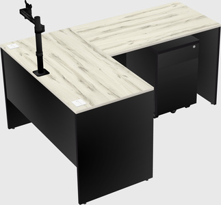 L-shaped office desk