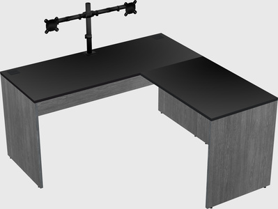 L-shaped office desk