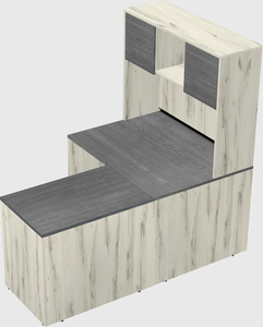 L-shaped office desk