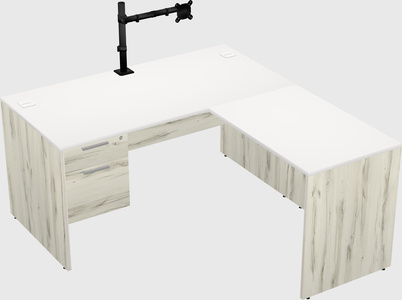 L-shaped office desk