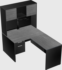 L-shaped office desk