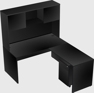 L-shaped office desk