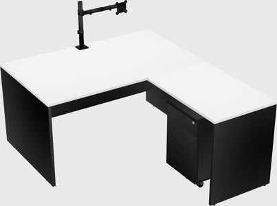 L-shaped office desk