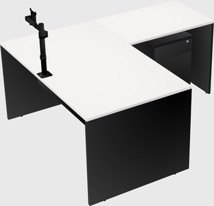 L-shaped office desk