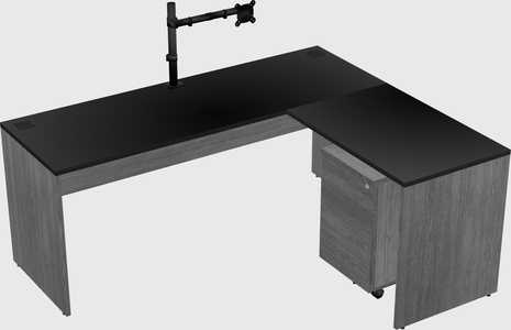L-shaped office desk