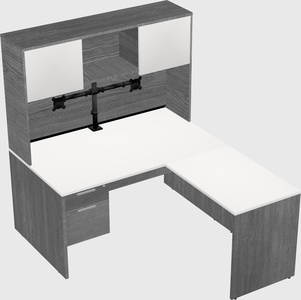 L-shaped office desk