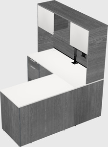 L-shaped office desk