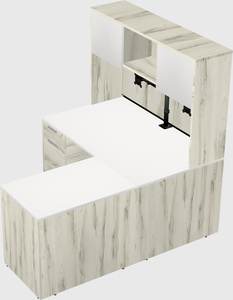 L-shaped office desk