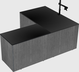 L-shaped office desk