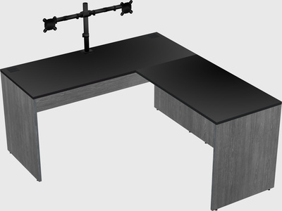 L-shaped office desk