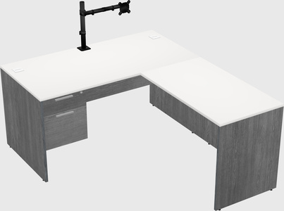 L-shaped office desk