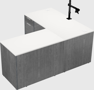 L-shaped office desk