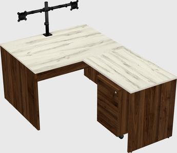L-shaped office desk